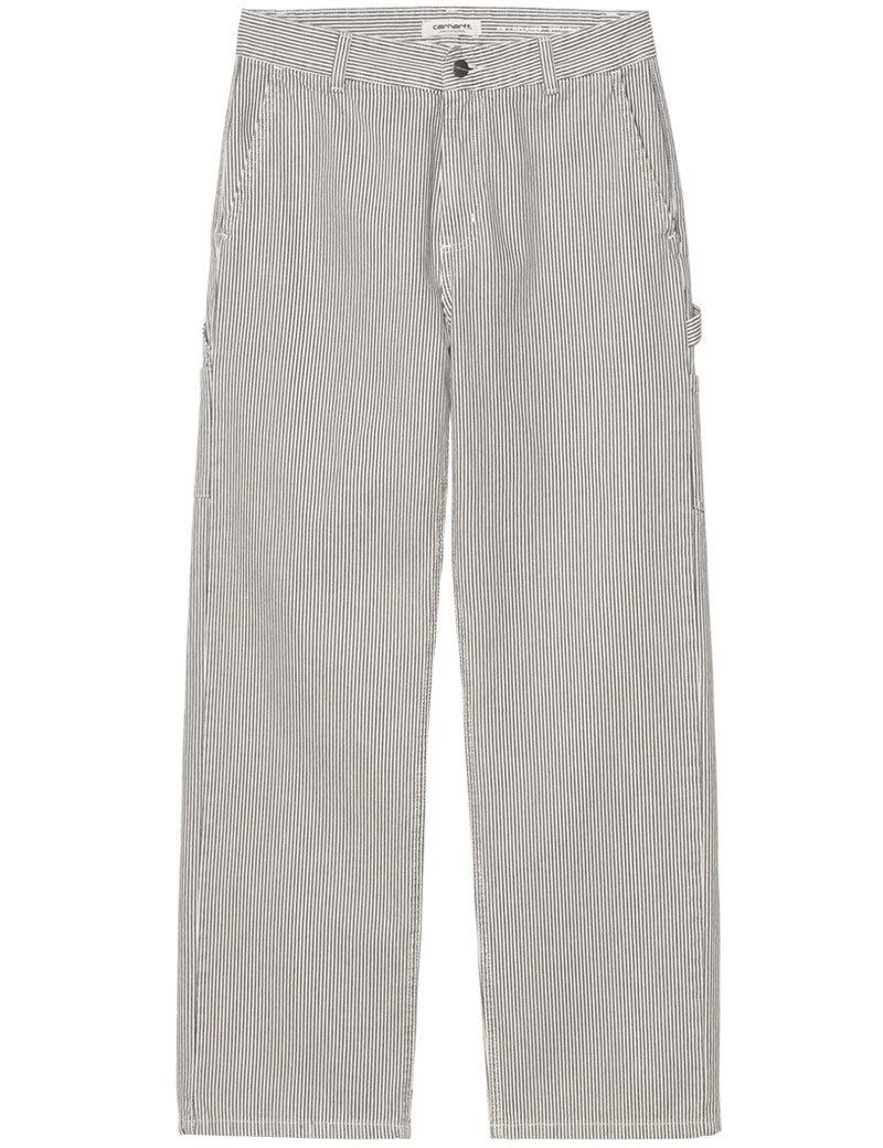 Carhartt WIP W' Mercer Stripe Pant Graphite Wax Stone Washed Front