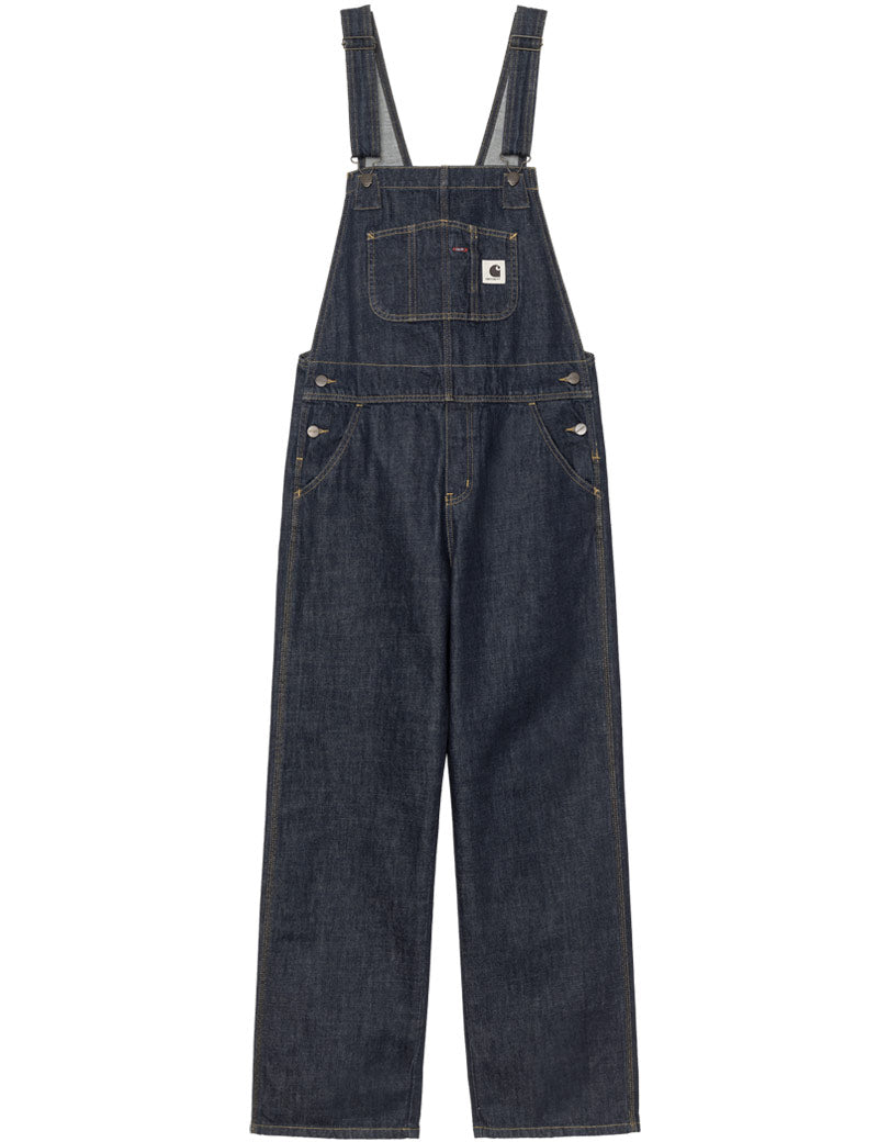Carhartt WIP W' Bib Overall Straight 'Camano' Denim 12 oz Blue Rinsed Front