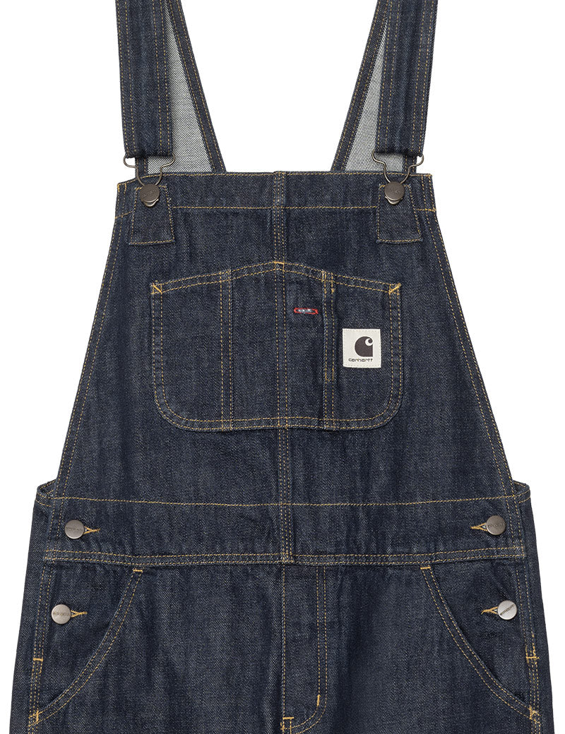 Carhartt WIP W' Bib Overall Straight 'Camano' Denim 12 oz Blue Rinsed Detail