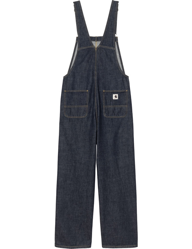 Carhartt WIP W' Bib Overall Straight 'Camano' Denim 12 oz Blue Rinsed Back