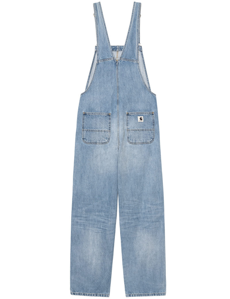Carhartt WIP W' Bib Overall Straight 'Camano' Denim 12 oz Blue Burst Washed Back