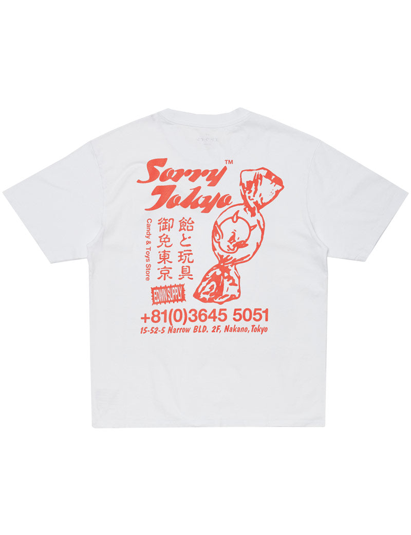 Edwin Sorry Tokyo T-Shirt White Back View
