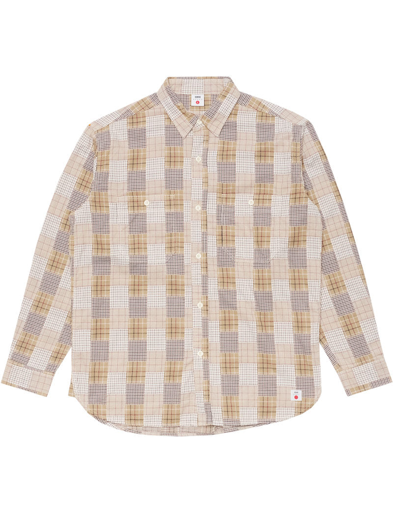 Edwin Work Shirt Beige Brown