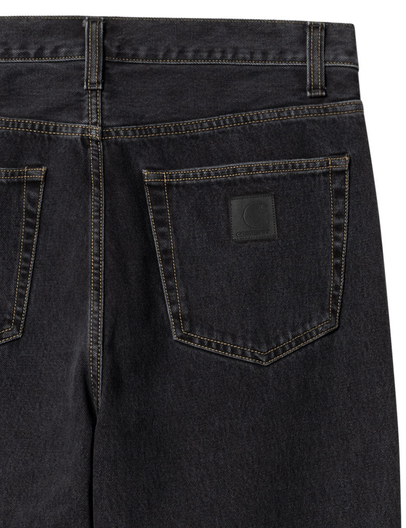 Carhartt WIP Aaron Pant Jeans Black, Stone Washed Pocket Detail