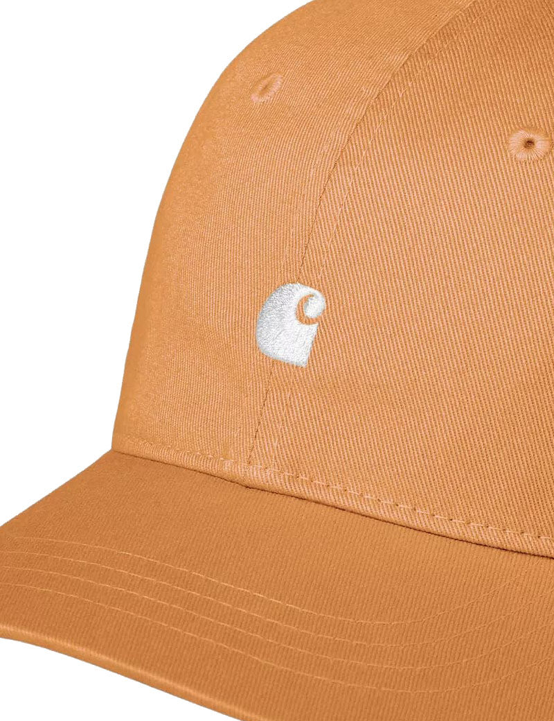 Carhartt WIP Madison Logo Cap Gentle Orange And White Embroidered C Logo
