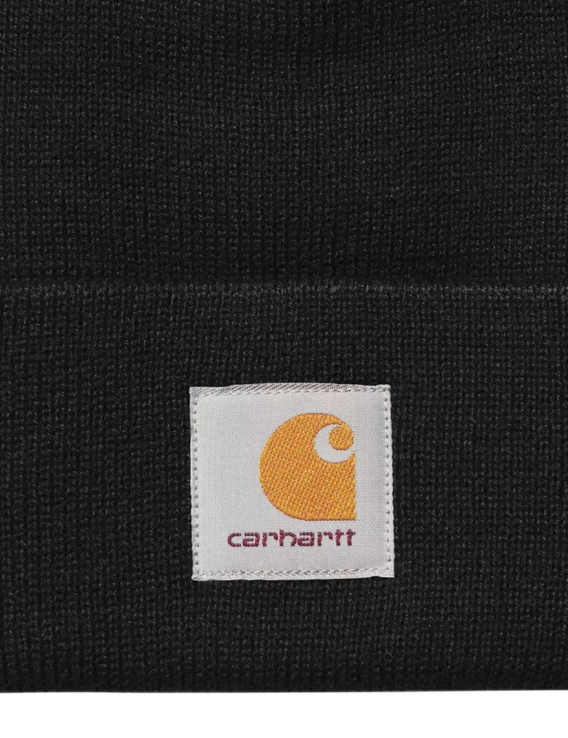 Carhartt WIP Short Watch Hat Black Square Label