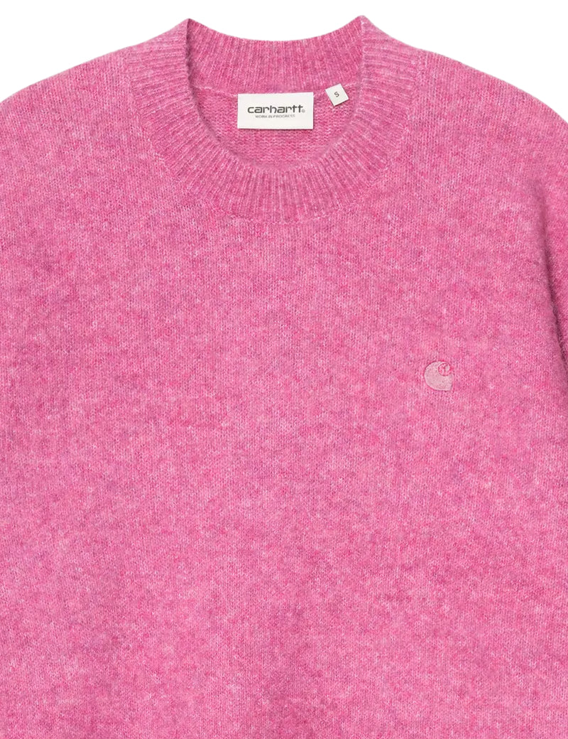 Carhartt WIP W' Curtis Sweater Tangled Hortensia Embroidered Logo