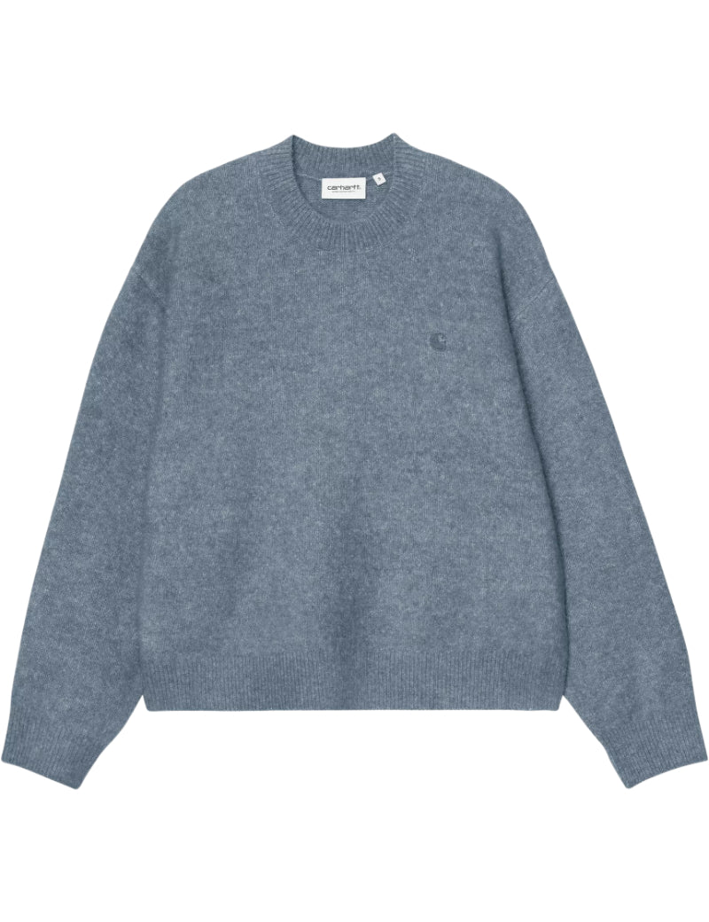 Carhartt WIP Women's Curtis Sweater Tangled Shady Blue Main