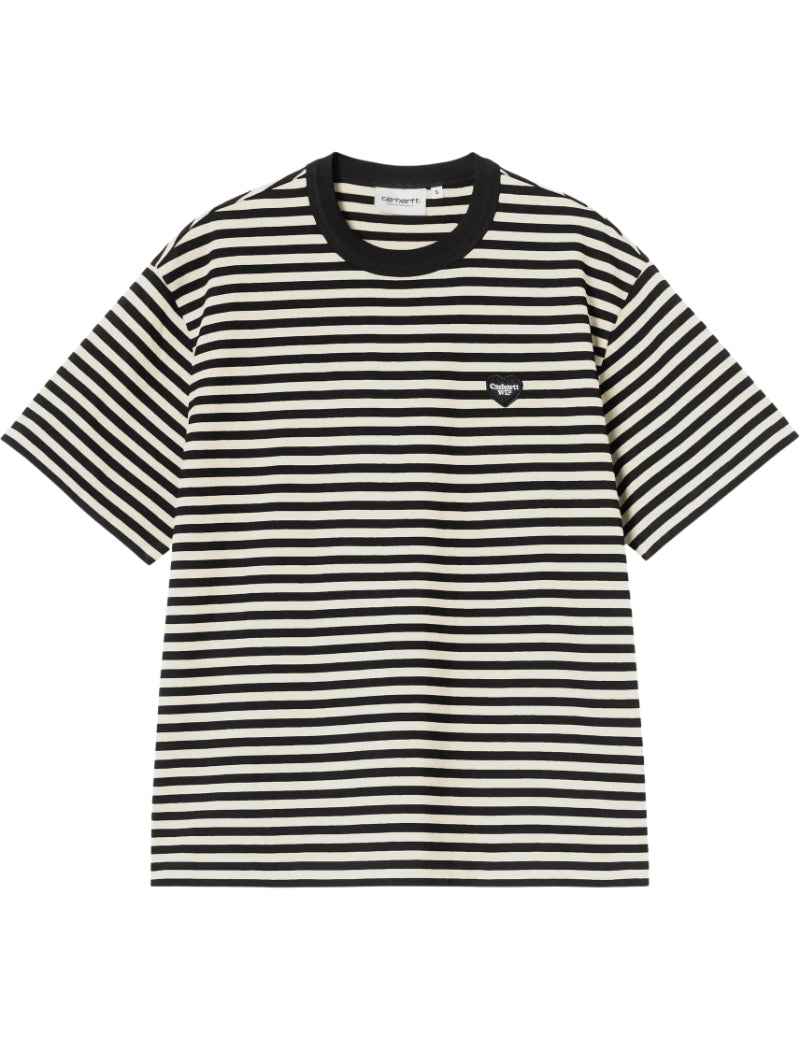 Carhartt WIP Women's S/S Essy T-Shirt Stripe Black & Wax