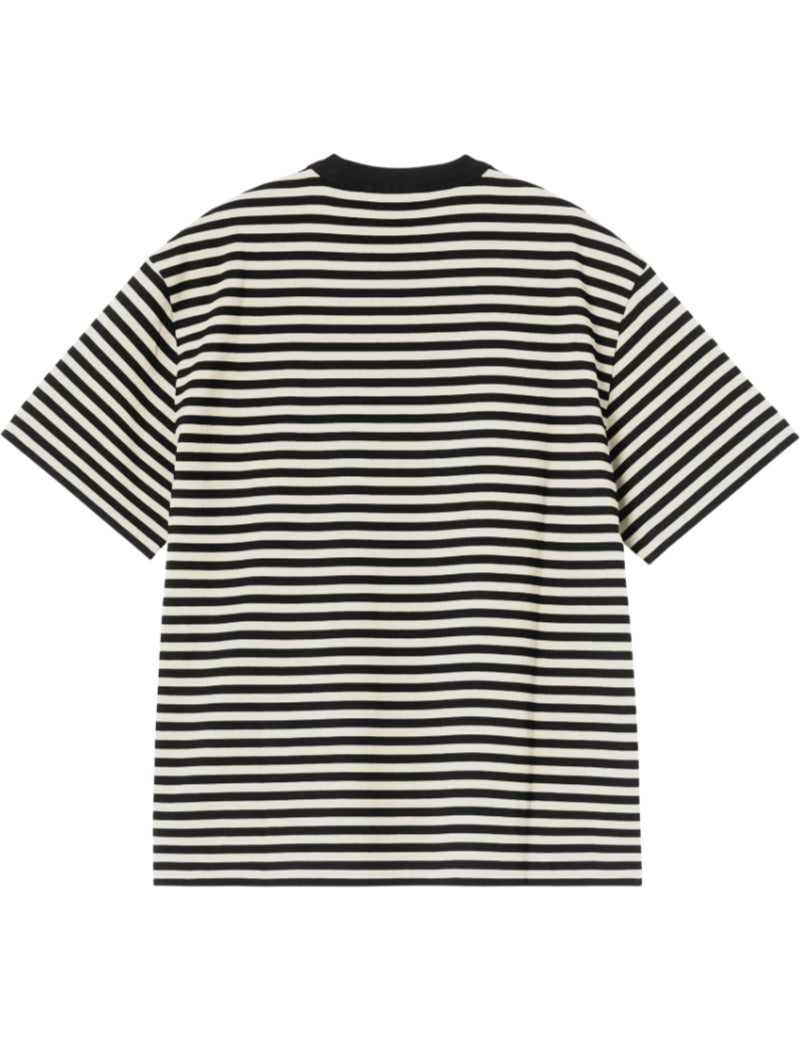 Carhartt WIP Women's S/S Essy T-Shirt Stripe Black & Wax Back View