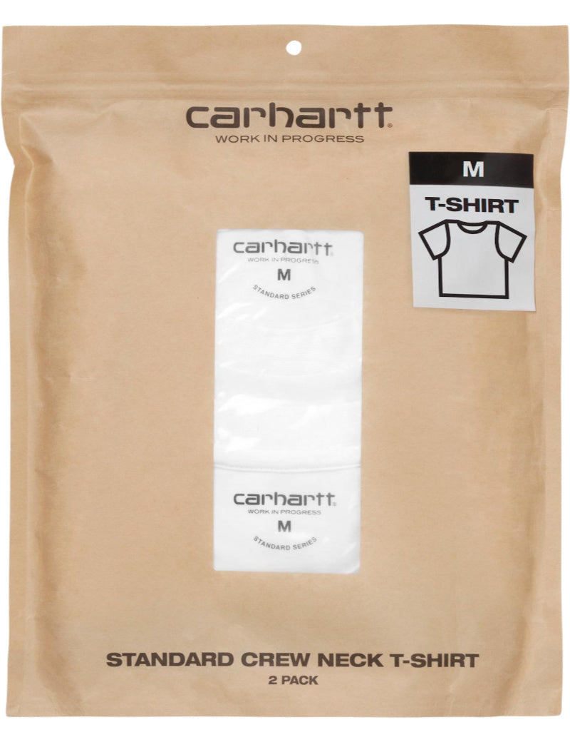 Carhartt WIP Standard Crew Neck T-Shirt Two Pack White Packaging