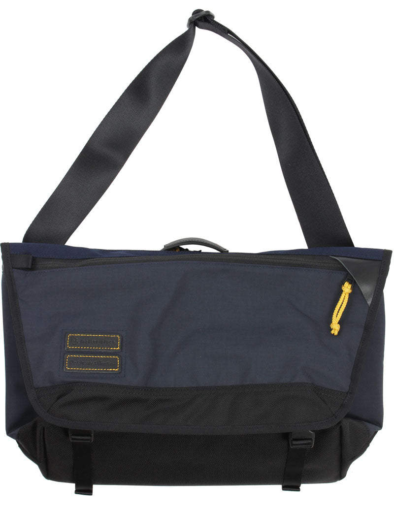 Universal Works X Master-Piece Courier Bag Recycled Tech Canvas Navy