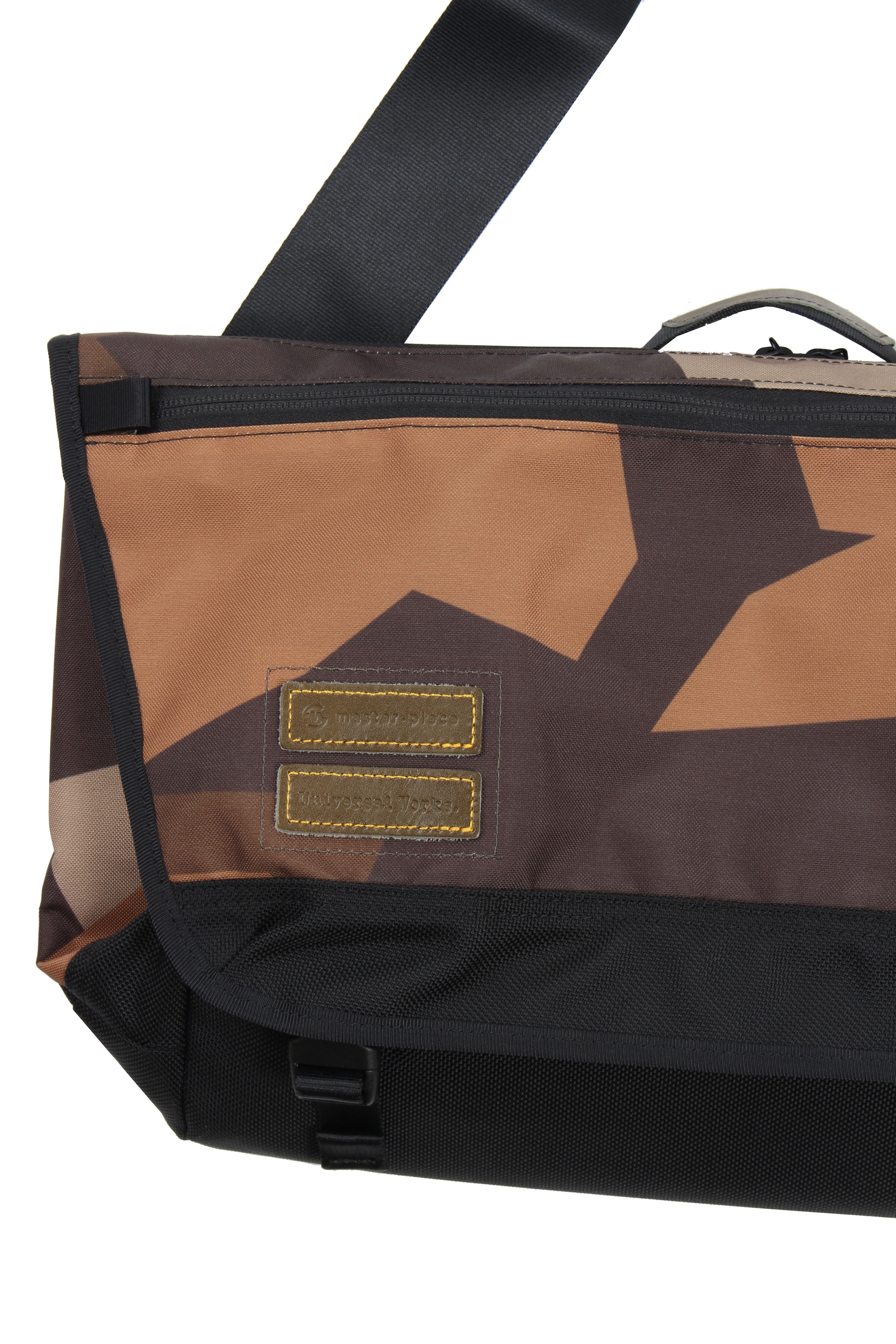 Universal Works X Master-Piece Courier Bag Recycled Tech Canvas Camo