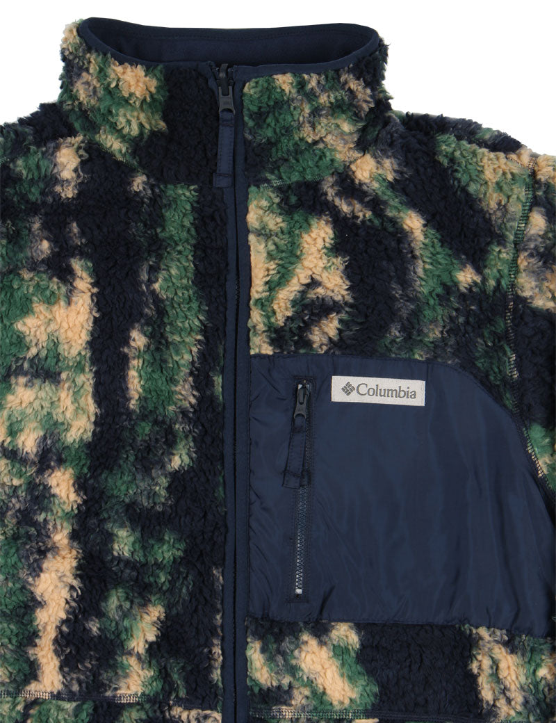 Columbia Winter Pass Reversible Sherpa Fleece Jacket Collegiate Navy Tracks