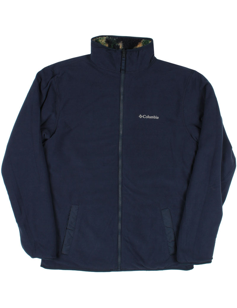 Columbia Winter Pass Reversible Sherpa Fleece Jacket Collegiate Navy Tracks