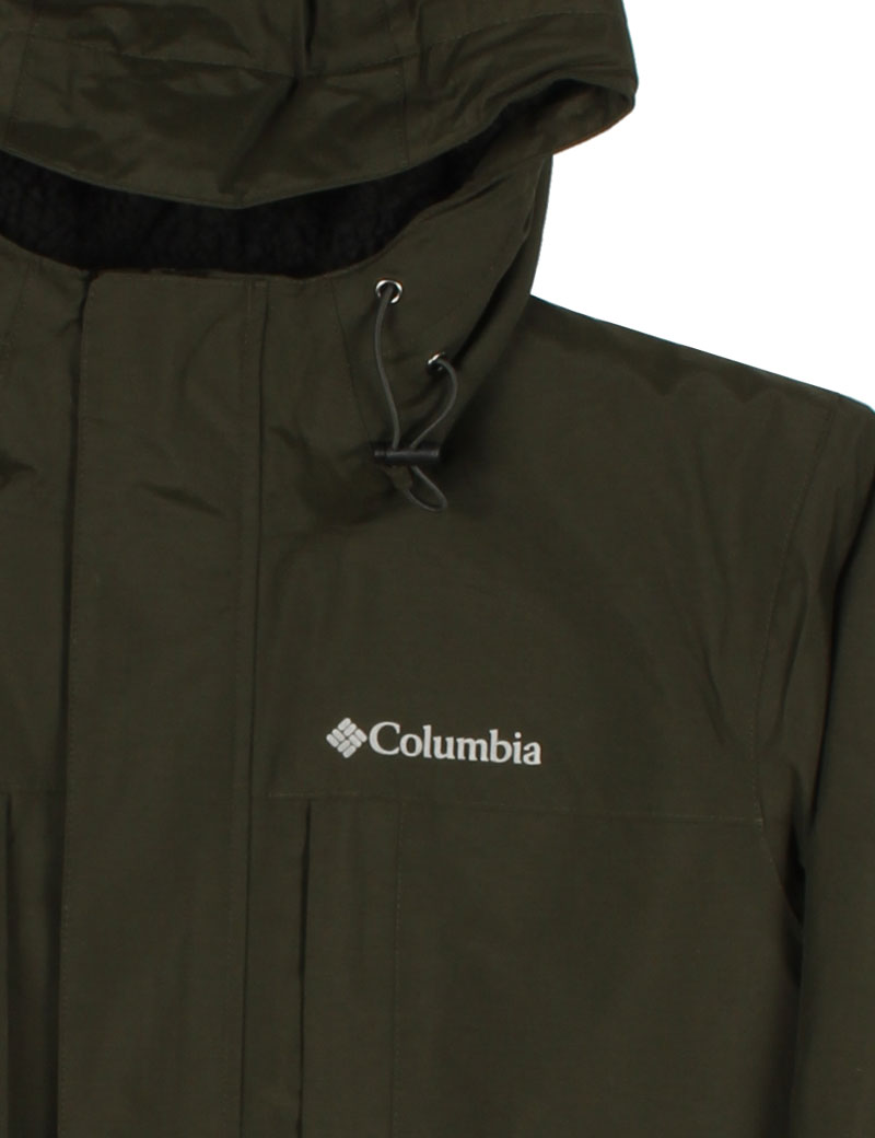 Columbia Men's Landroamer Sherpa Lined Waterproof Hooded Jacket Greenscape