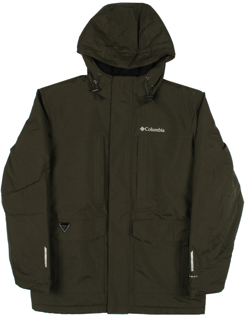 Columbia Men's Landroamer Sherpa Lined Waterproof Hooded Jacket Greenscape