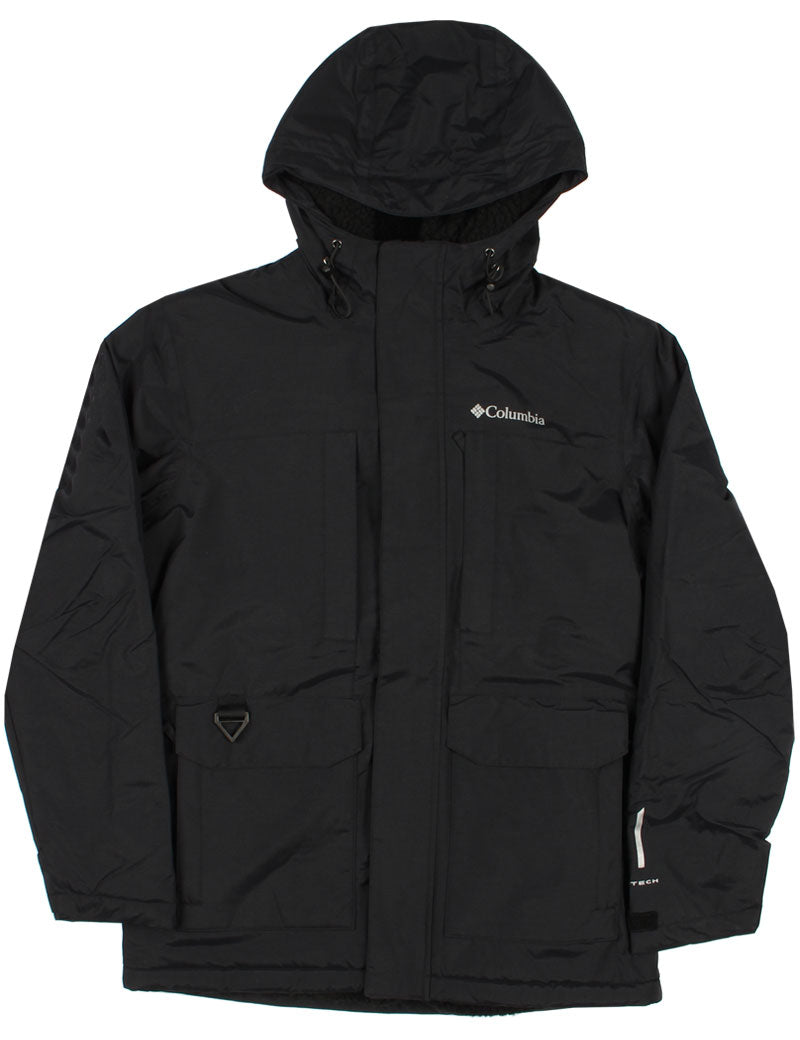 Columbia Men's Landroamer Sherpa Lined Waterproof Hooded Jacket Black