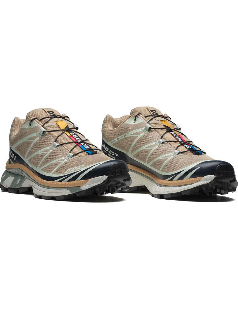 Salomon XT-6 Trainers Oxford Tan Carbon Clearly Aqua