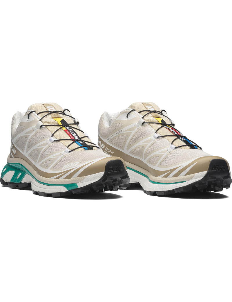 Salomon XT-6 Trainers Rainy Day Chinchilla Dynasty Green