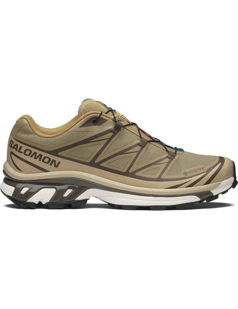 Salomon XT-6 GTX Waterproof Trainers Kelp Wren Safari