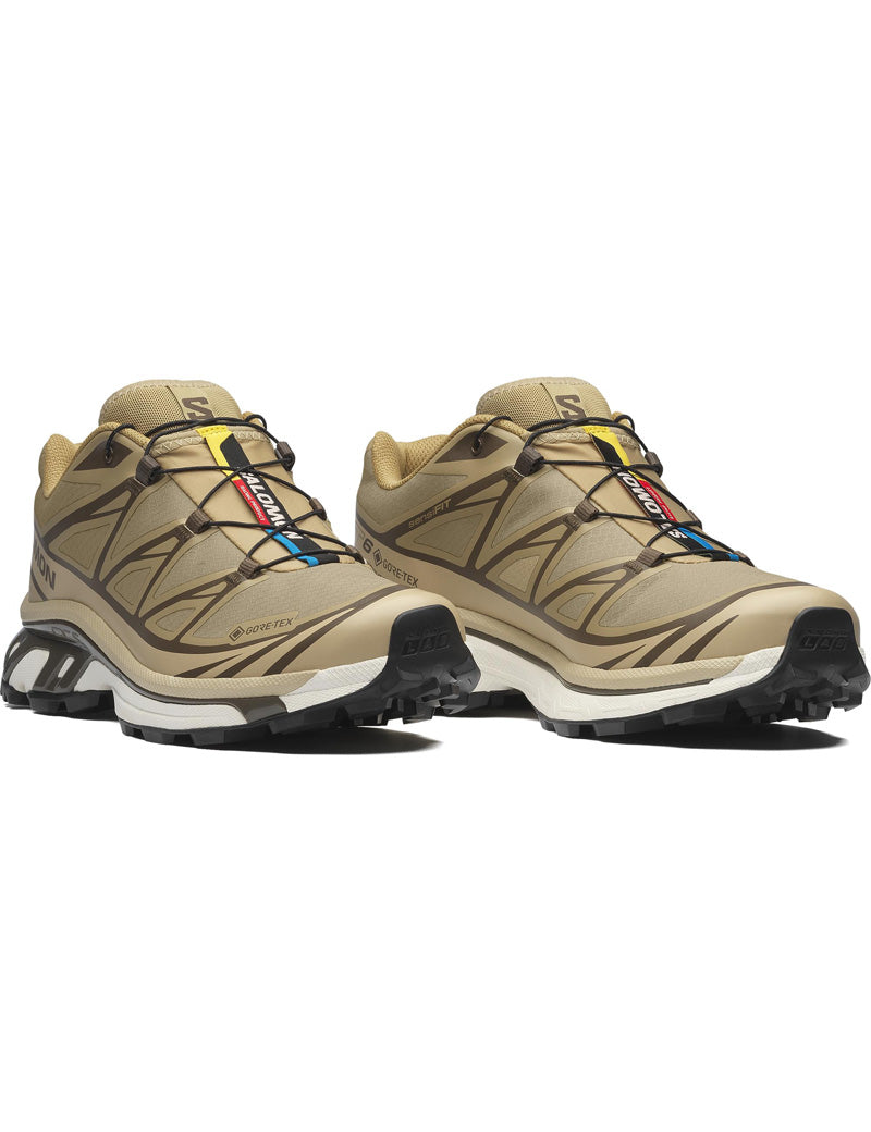 Salomon XT-6 GTX Waterproof Trainers Kelp Wren Safari