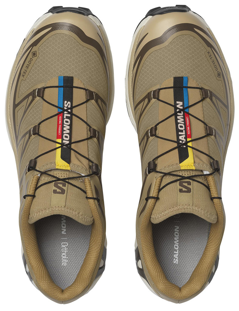 Salomon XT-6 GTX Waterproof Trainers Kelp Wren Safari