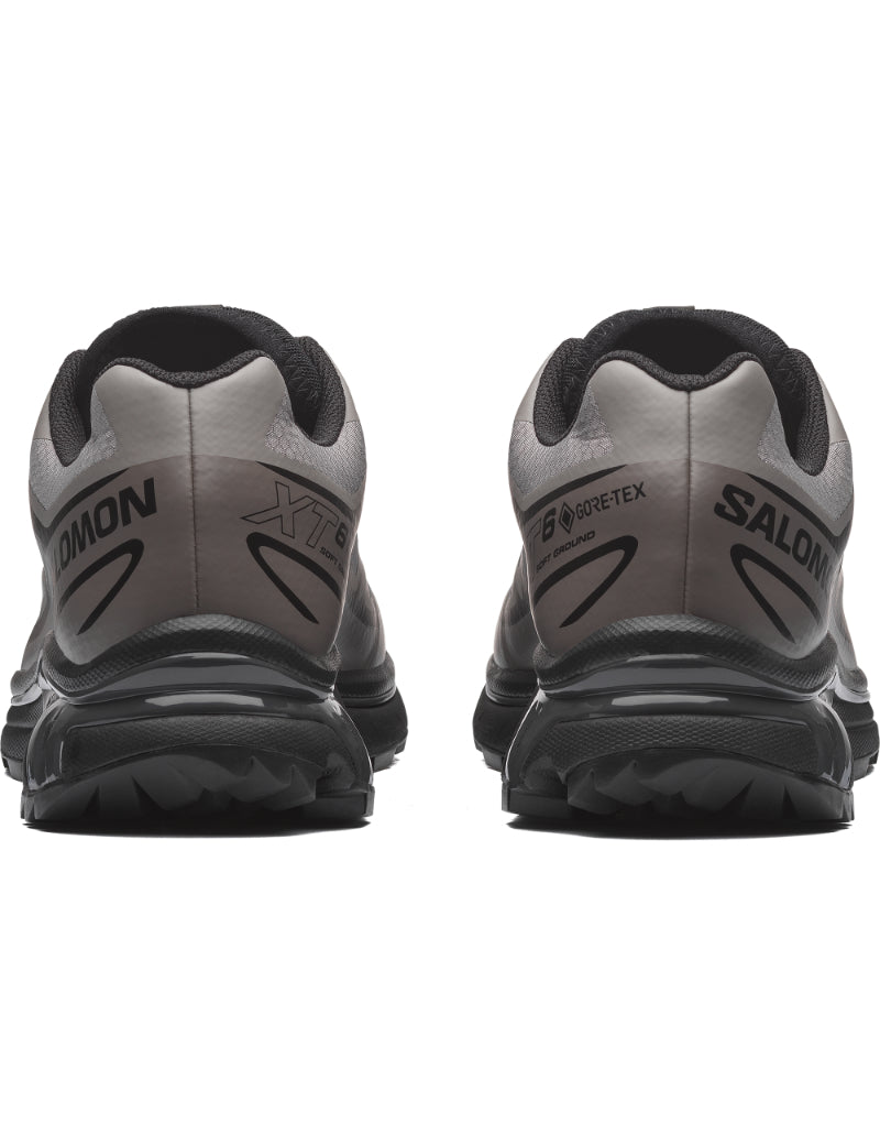 Salomon XT-6 LAB GTX GORE-TEX Trainers Black, Cloudburst & Dark Gull Gray Heel View