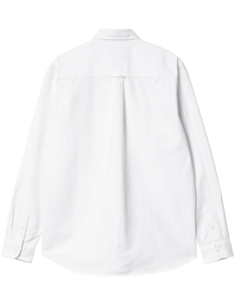 Carhartt Wip Long Sleeve C-Logo T-Shirt White Dark Navy