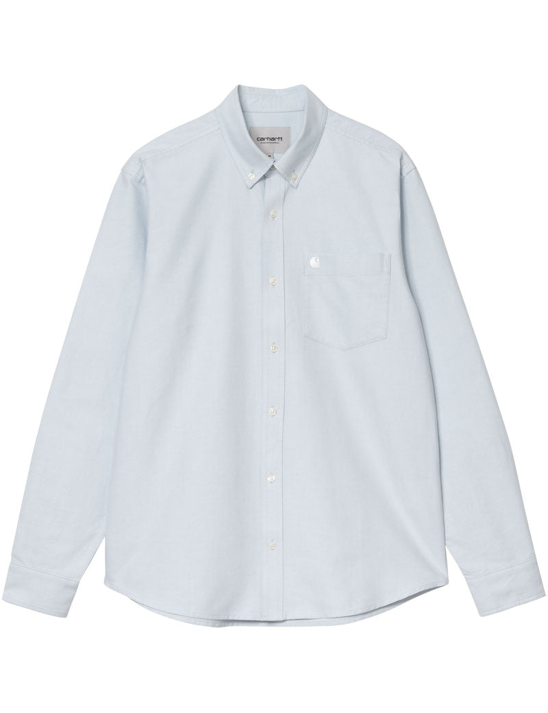 Carhartt Wip Long Sleeve C-Logo Shirt Blue Fog White