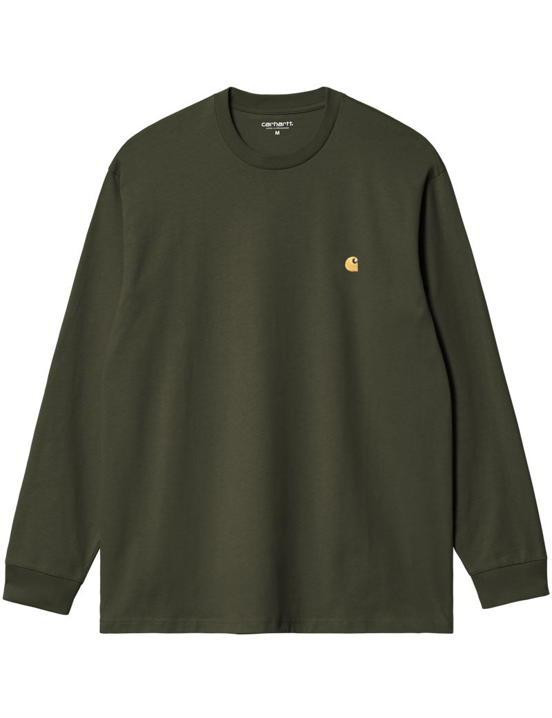 Carhartt Wip Chase Long Sleeve T-Shirt Olive Gold