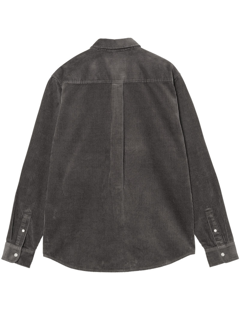 Carhartt Wip Madison Long Sleeve Cord Shirt Graphite