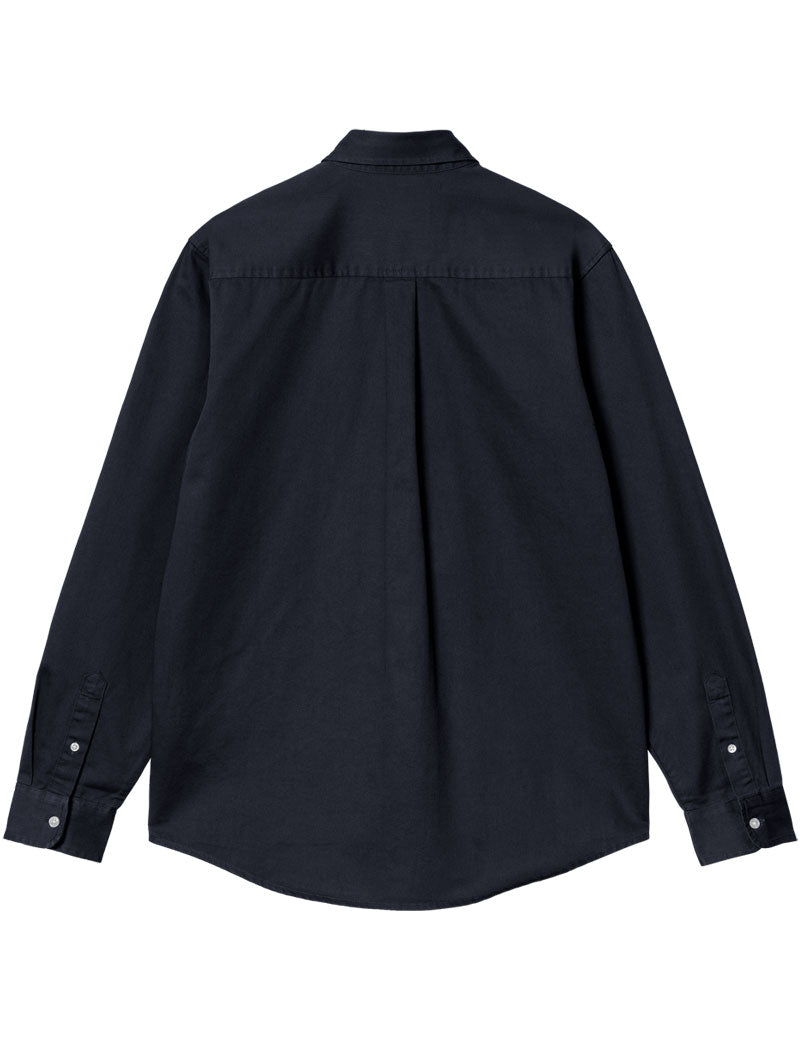 Carhartt Wip Madison Long Sleeve Shirt Dark Navy Wax