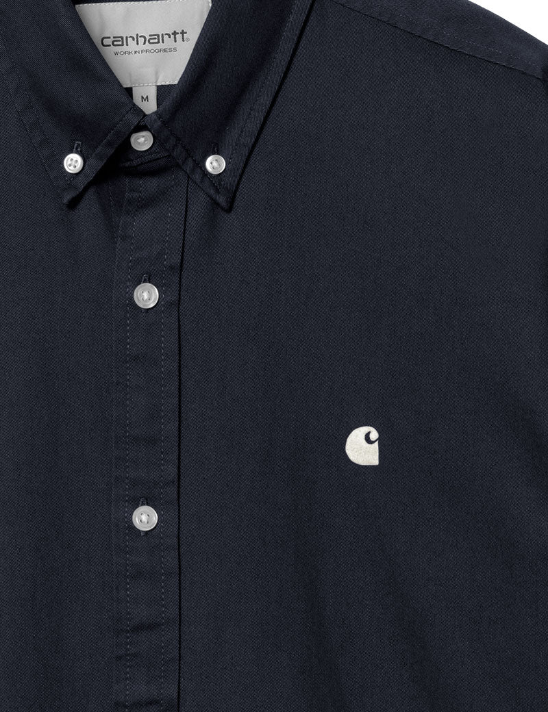 Carhartt Wip Madison Long Sleeve Shirt Dark Navy Wax