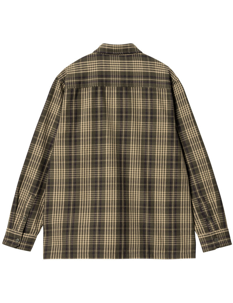 Carhartt WIP Mandlik Long Sleeve Shirt Mandlik Check Office Green