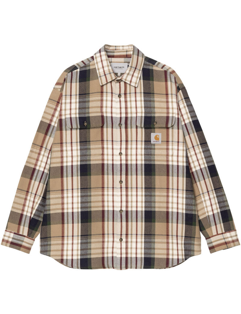 Carhartt Wip Long Sleeve Tamblyn Shirt Tamblyn Check Leather