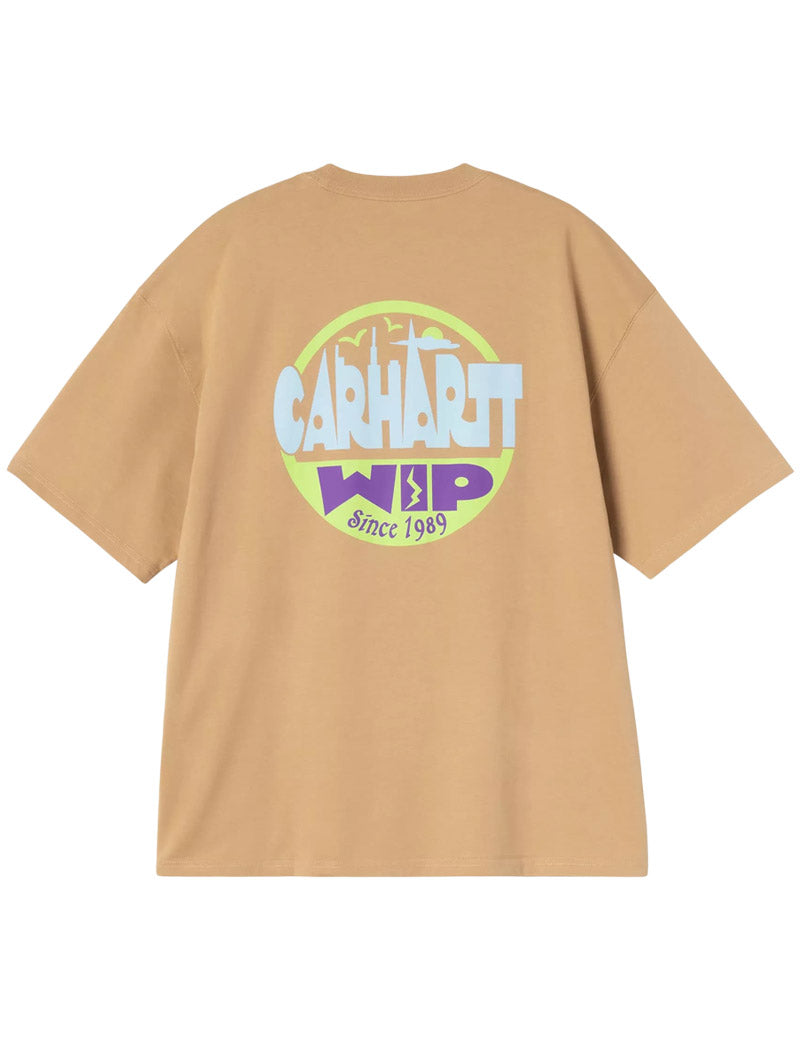 Carhartt WIP S/S Luggage Label T-Shirt Dusty H Brown Back View