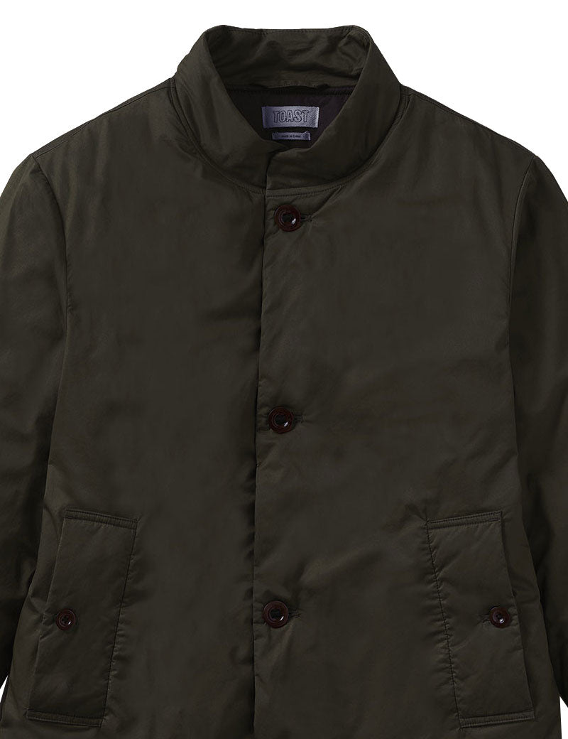 TOAST Padded Stand Collar Jacket Iron Green