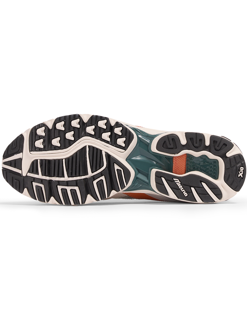 Mizuno Wave Rider 10 Trainers Snow White, Dawn Blue, Sun Baked Sole View