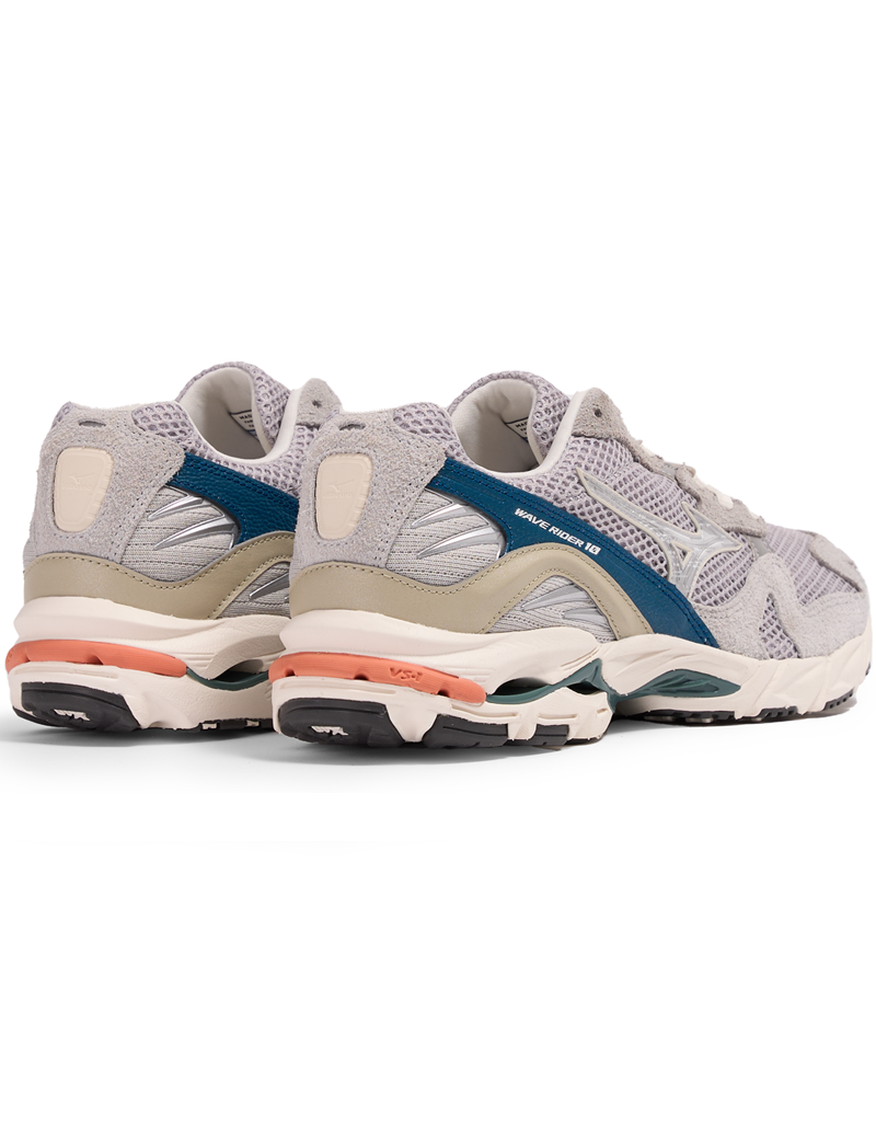 Mizuno Wave Rider 10 Trainers Harbor Mist, Dawn Blue, Sailor Blue Angled View