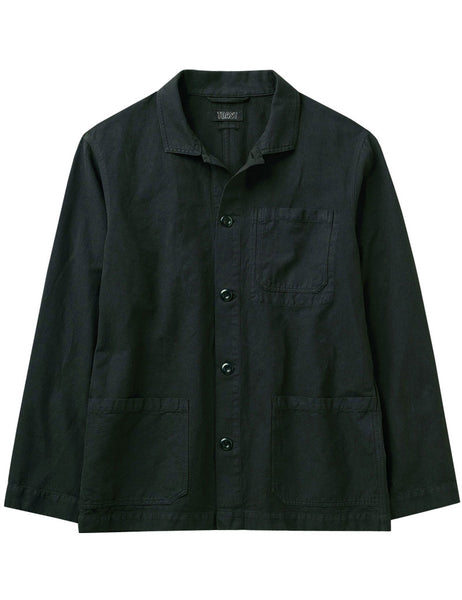 Toast Arlo Garment Dyed Herringbone Jacket Washed Black | Uniform