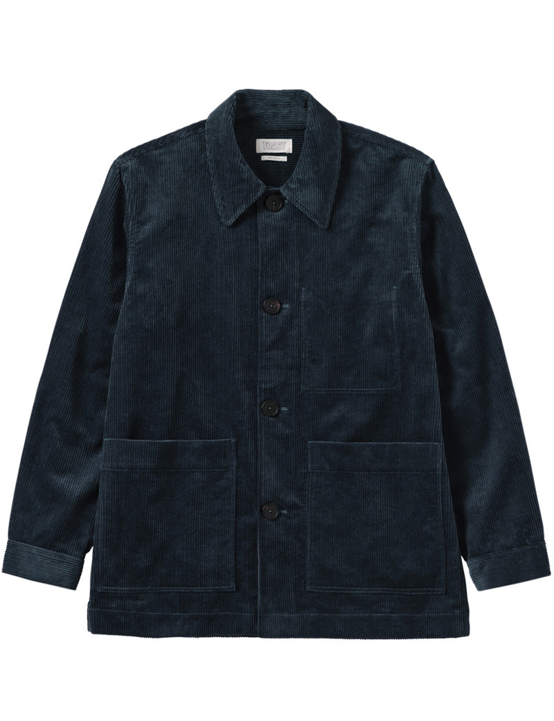 Toast Corduroy Point Collar Jacket Dusty Navy