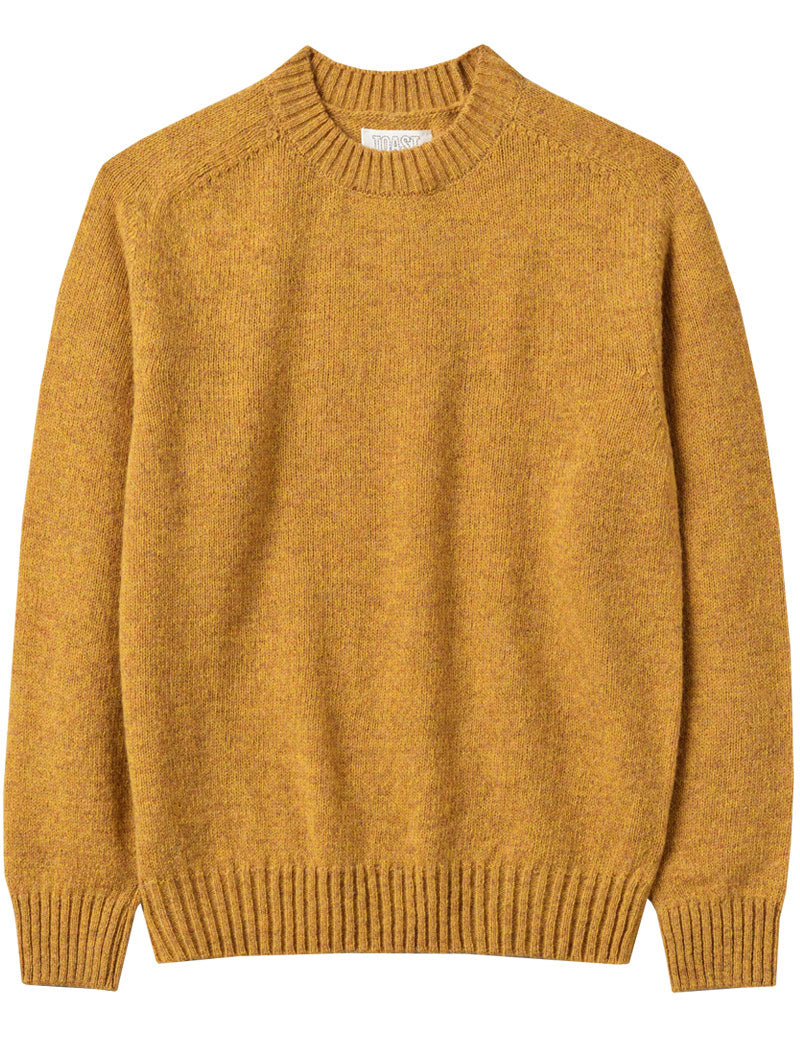 Toast Wool Crew Neck Sweater Mustard Marl