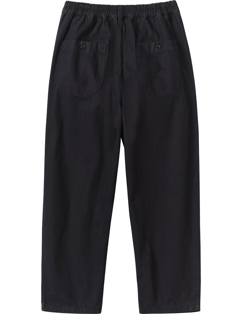 Toast Casper Cotton Twill Trousers Blue Black