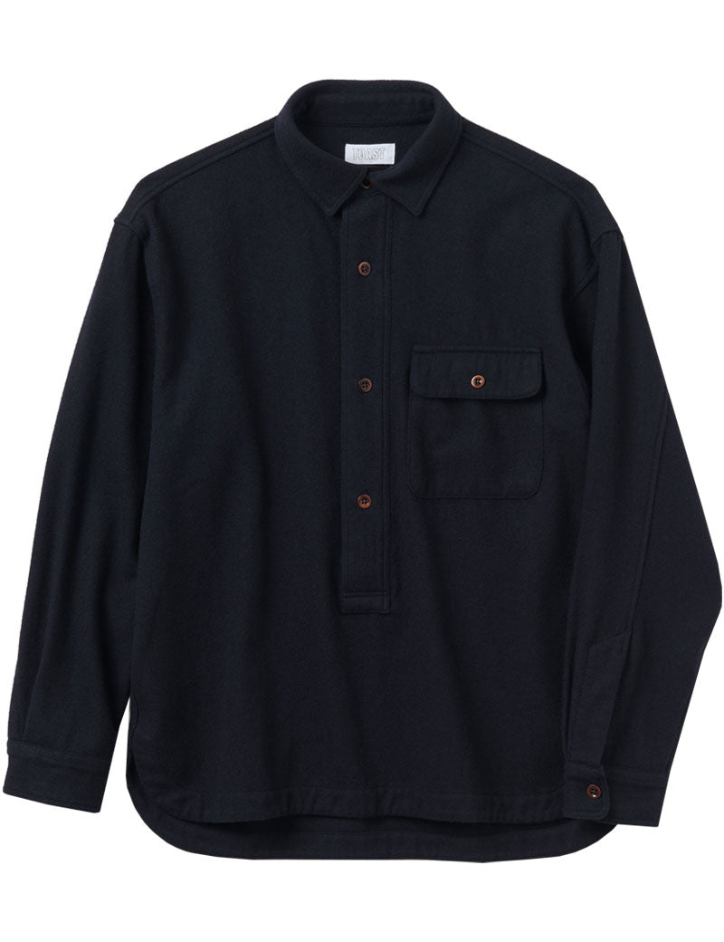 Toast Wool Cashmere Overshirt Navy