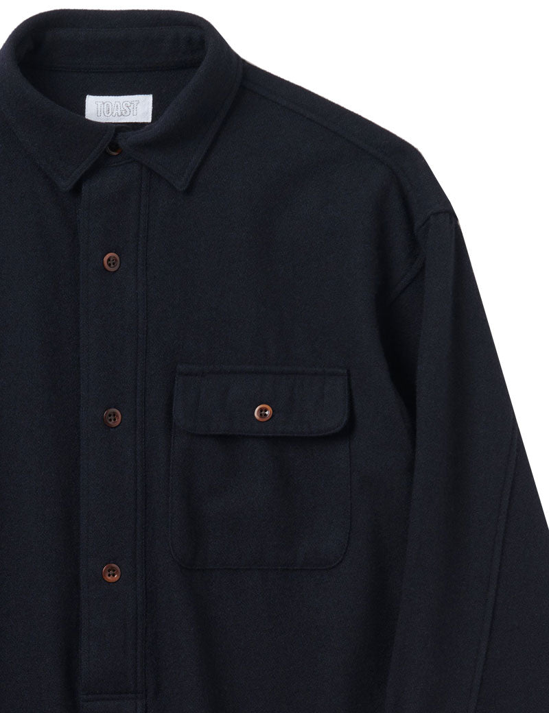 Toast Wool Cashmere Overshirt Navy