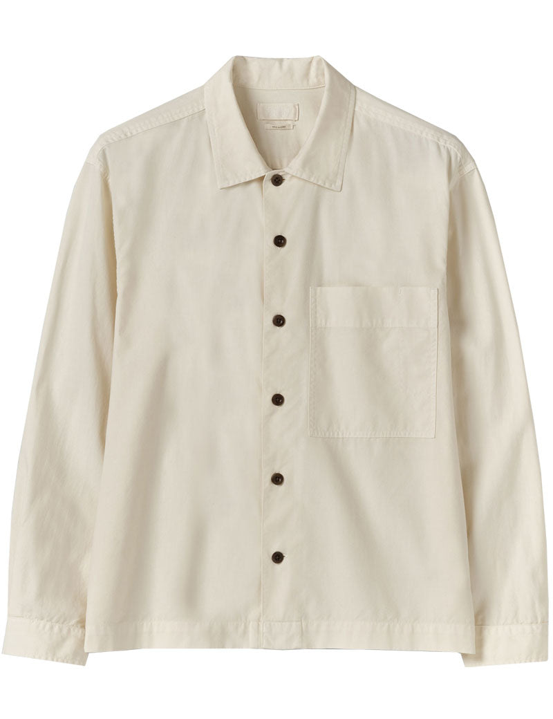 TOAST Garment Dyed Oxford Shirt Ecru