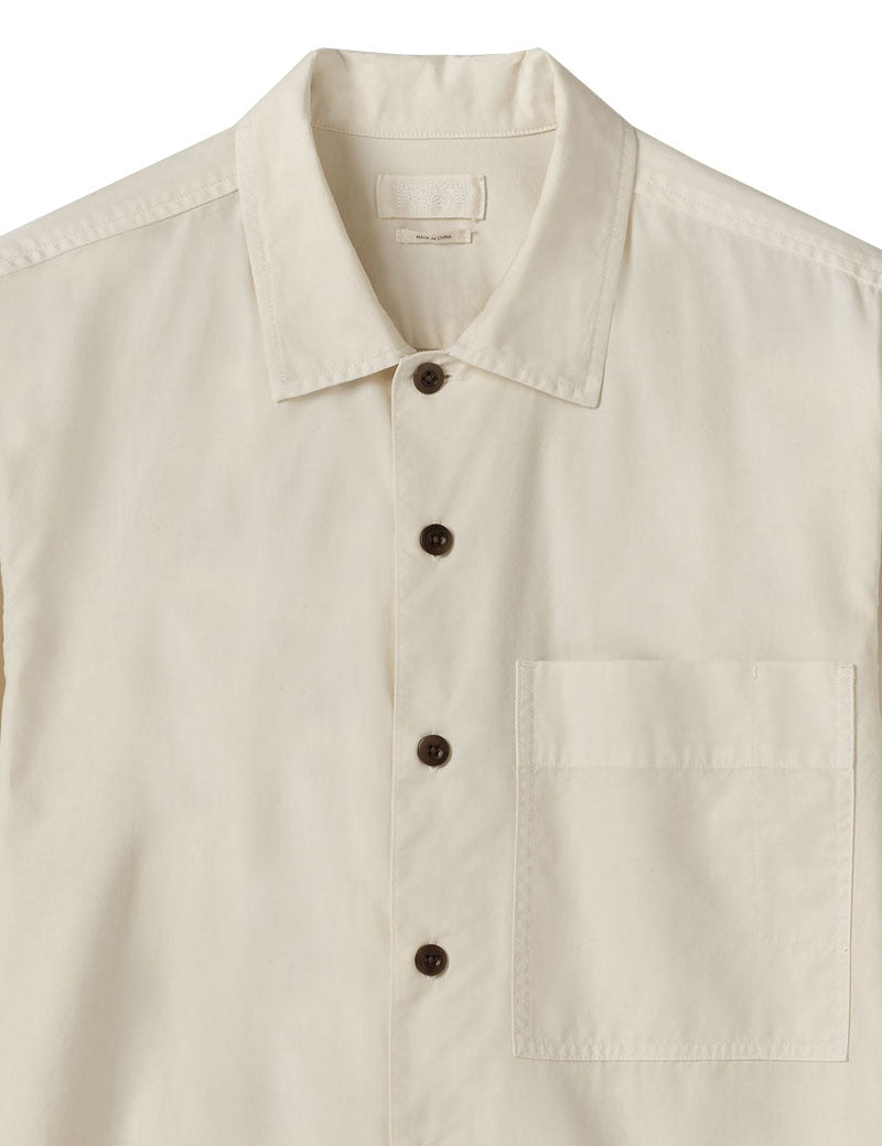TOAST Garment Dyed Oxford Shirt Ecru