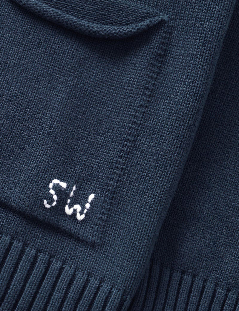 Service Works Mock Smock Sweater Navy