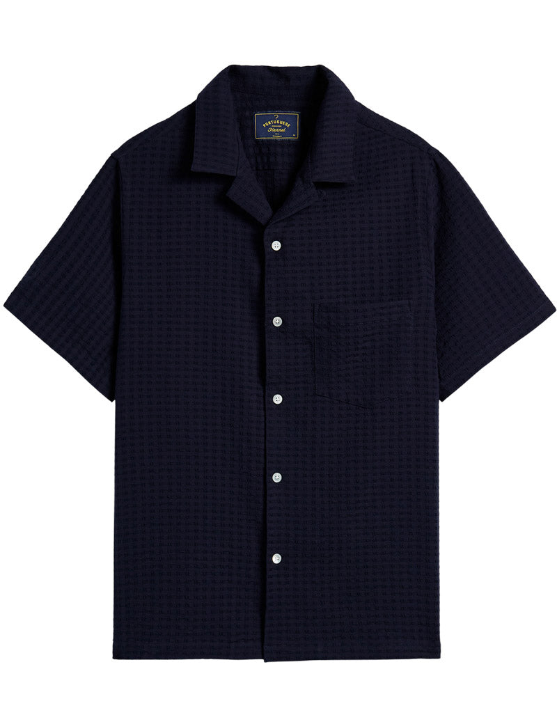 Portuguese Flannel Mondego Short Sleeve Shirt Navy